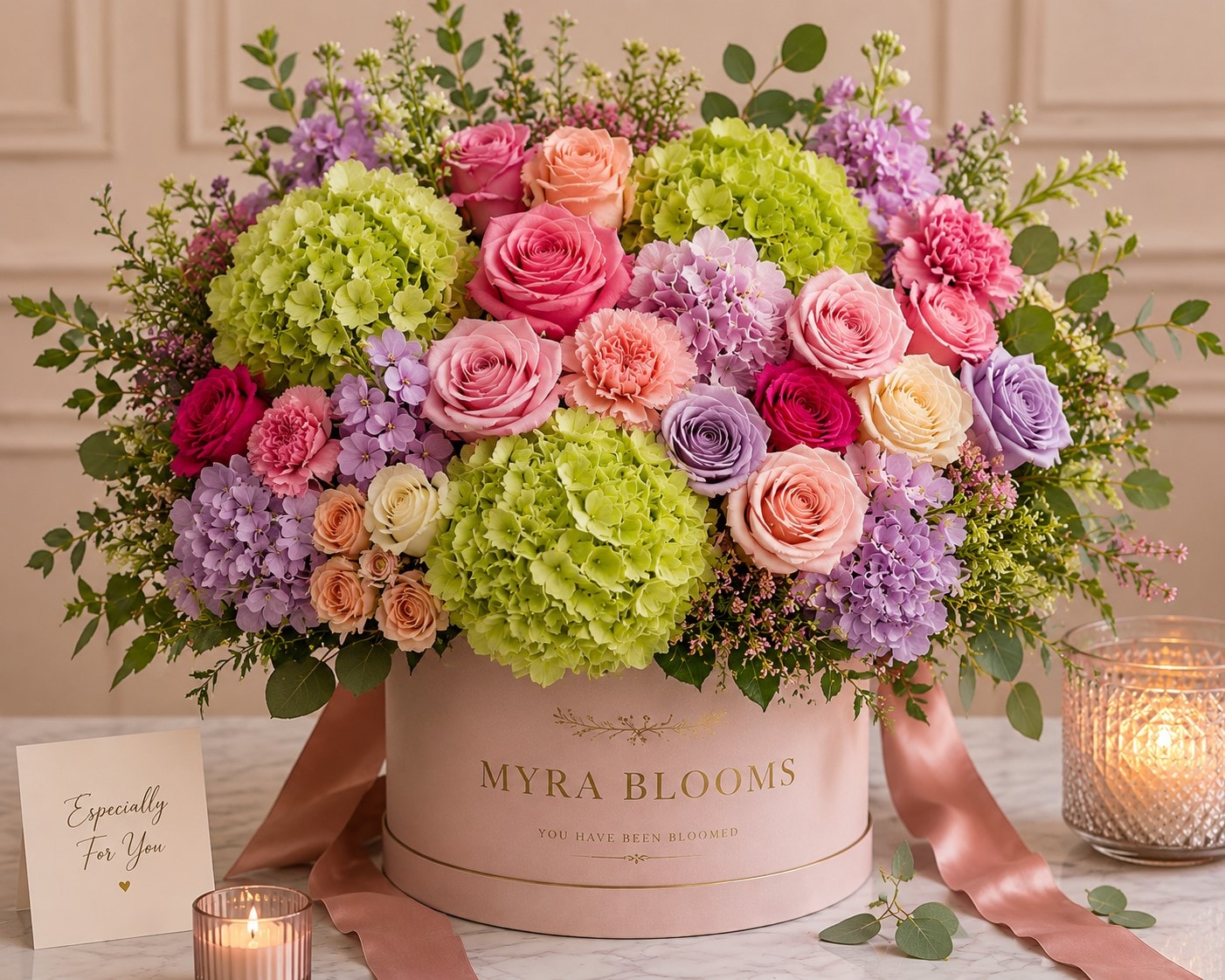 Colorful wildflower spring bouquet